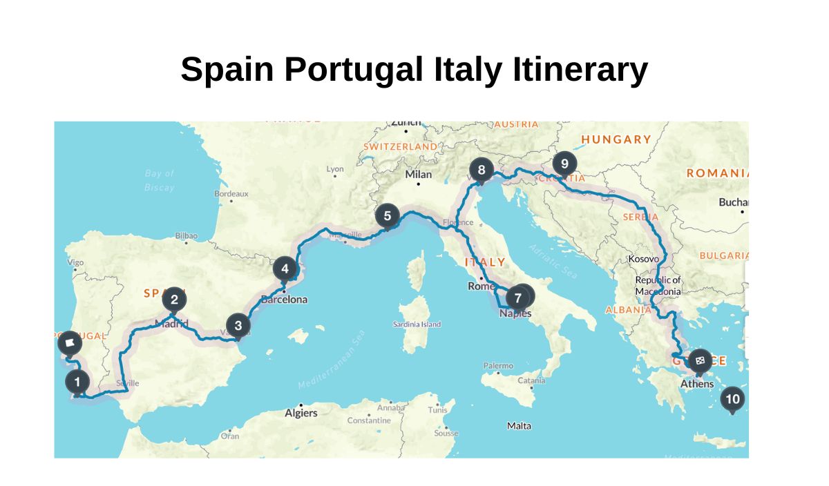Spain Portugal Italy Itinerary